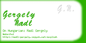 gergely madl business card